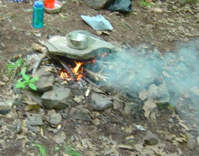cooking over open fire