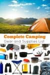Complete Camping Gear and Supplies List