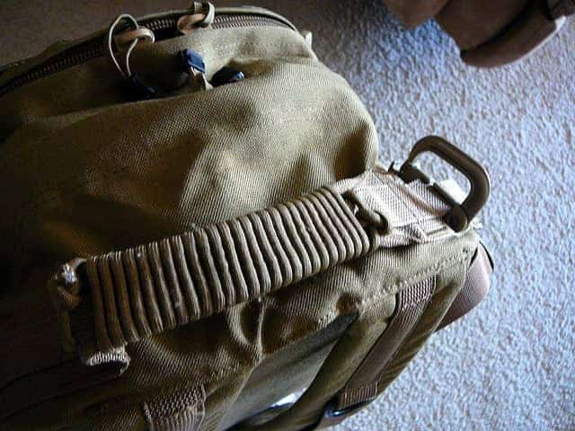 paracord backpack handle