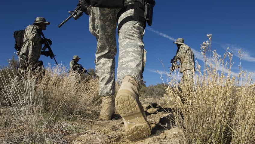 soldiers in desert