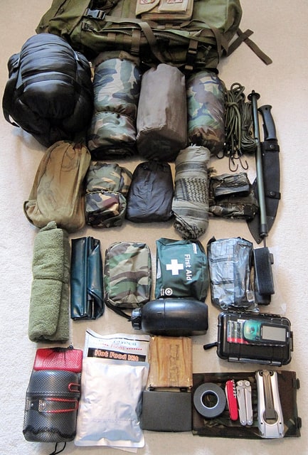 military bug out bag contents