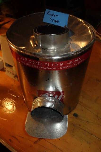coffee can rocket stove design