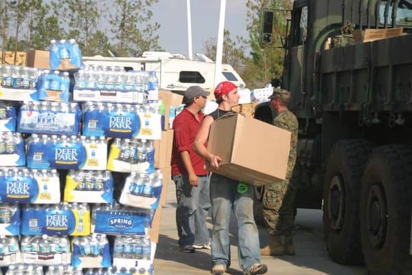How Much Water Do You Need to Store for Emergencies? Katrina-water-supplies