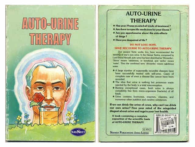 Book cover showing urine therapy