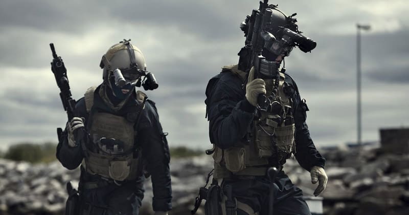 soldiers in survival vest