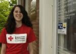 older girl volunteer at red cross