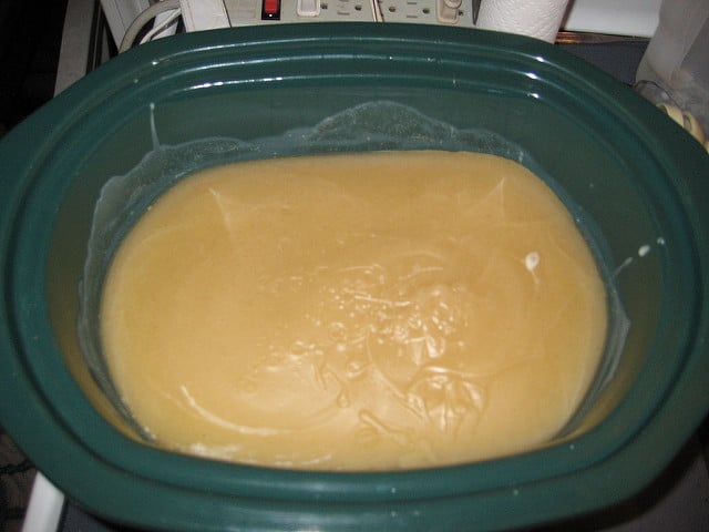lye and fat soap mixture