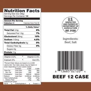 canned beef label