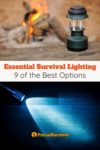 camping lantern and flashlight