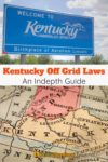 Kentucky, USA sign and map