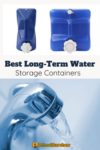 large water storage container and running tap