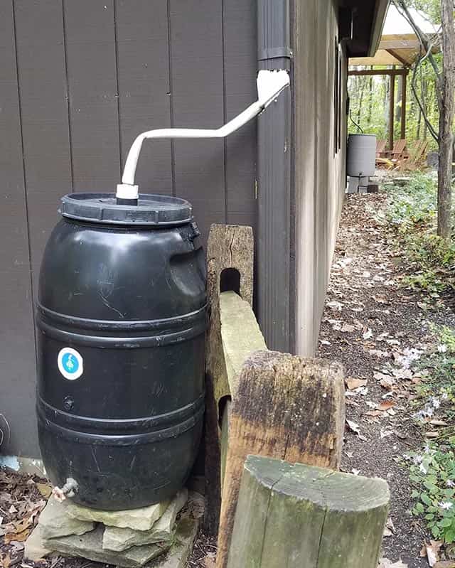 simple cheap rainwater harvesting picture