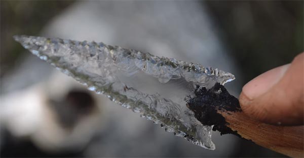 flint knapping from glass