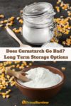 cornstarch in a jar and on a bowl