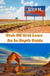 Utah State sign and scenery