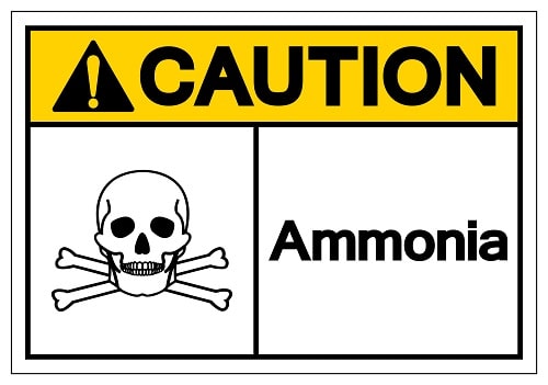 ammonia caution sign