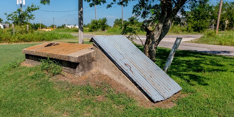 underground concrete storm shelter