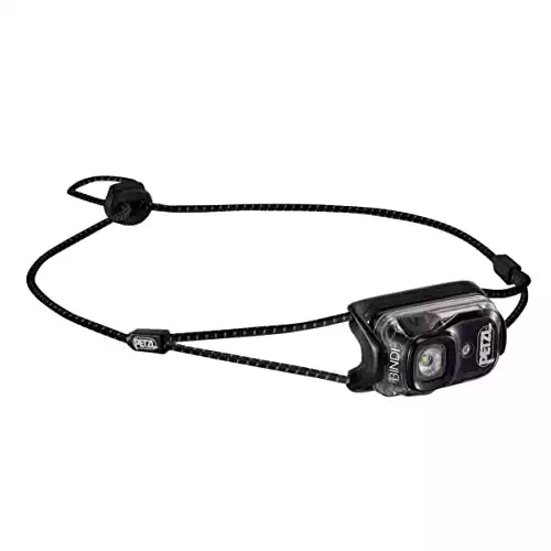 Petzl Bindi Headlamp - Ultra-Compact Rechargeable 200 Lumen Headlamp Designed for Everyday Athletic Activities