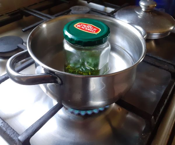 Sealed Jar in Saucepan