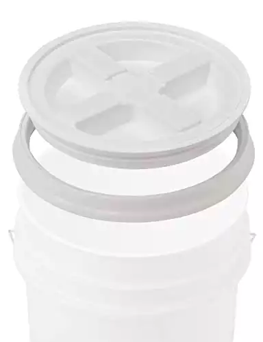 Gamma Seal Premium 5 Gallon BPA-Free Food-Grade Bucket Lid, HDPE, White
