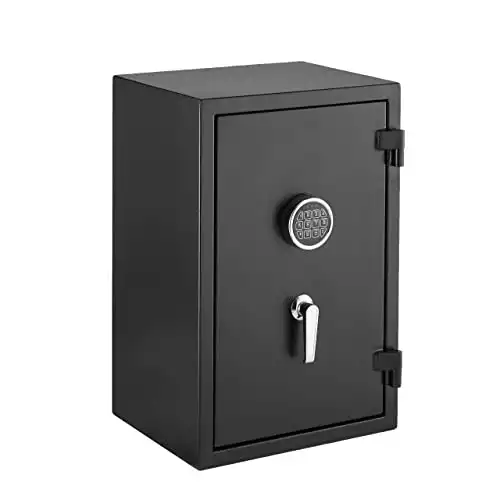 Amazon Basics Fire Resistant Security Safe with Programmable Electronic Keypad - 2.1 Cubic Feet, 16.93 x 25.98 x 13.8 inches