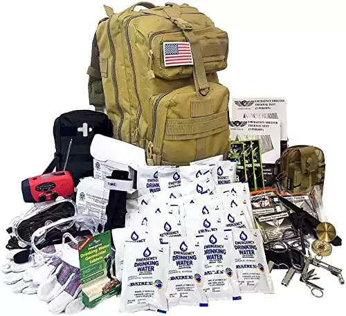 EVERLIT Complete 72 Hours Earthquake Bug Out Bag Emergency Survival Kit for Family. Be Prepared for Hurricanes, Floods, Tsunami, Other Disasters