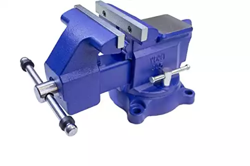 Yost Vises Model 465 Heavy-Duty Industrial 6.5- Inch Combination Pipe and Bench Vise Tool with 360-degree Swivel Base for Home or Industrial Craftsmen, Blue