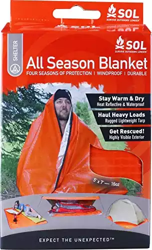 S.O.L Windproof All Season Blanket, 5 x 7 ft