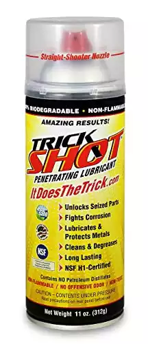 Trick Shot® Penetrating Lubricant | Non-Toxic, Eco-Friendly Penetrating Oil with Straight-Shooter Nozzle | Industrial Strength Rust Penetrating Spray Lubricates, Protects & Cleans | 11-Ounces, 1 ...