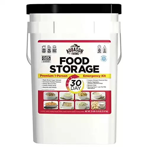 Augason Farms 30-Day 1-Person Emergency Food Supply – QSS Certified , White