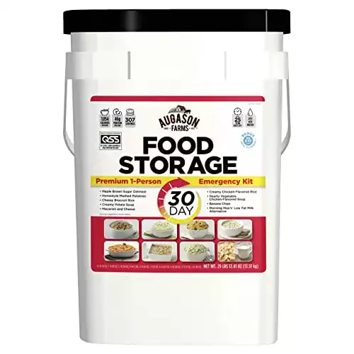 Augason Farms 30-Day 1-Person Emergency Food Supply QSS Certified , White