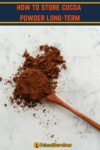 cocoa powder spilling over a spoon