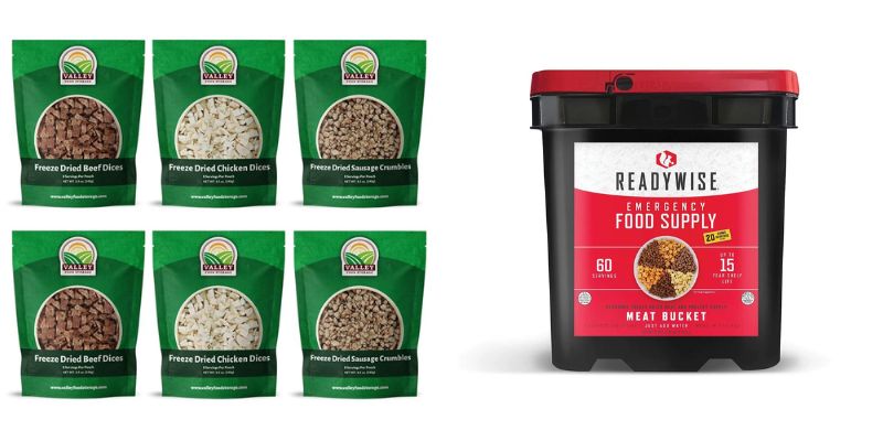 Freeze dried meat kits