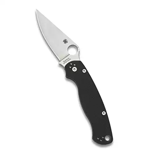 Spyderco Para Military 2 Signature Knife with 3.42" CPM S45VN Steel Blade and Durable G-10 Handle - PlainEdge - C81GP2