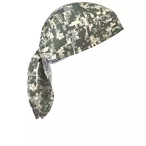 Ergodyne - 12478 Chill Its 6615 Dew Rag, Lined with Terry Cloth Sweatband, Sweat Wicking, Camo