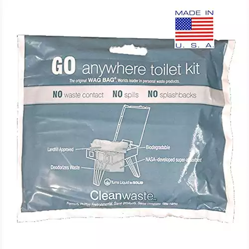 Cleanwaste GO Anywhere Toilet Kits-50/Pack (D313W50)