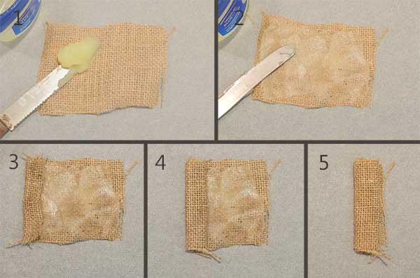 burlap and vaseline fire starter instructions