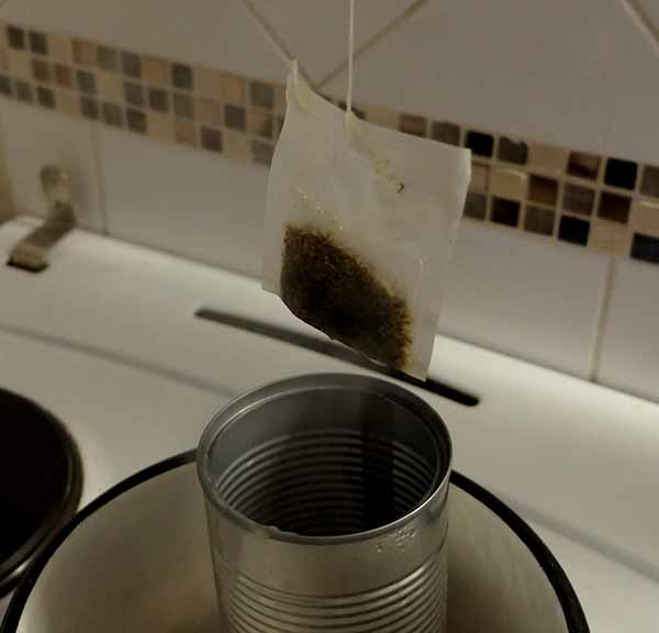 making tea bag wax fire starters