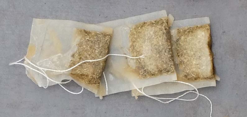 DIY tea bag wax fire starter