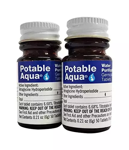 Potable Water Purification Tablets (Tetraglycine Hydroperiodide)