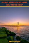 Sunrise over a bridge spanning water in Delaware