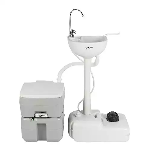 VINGLI Upgraded Portable Sink and Toilet Combo|