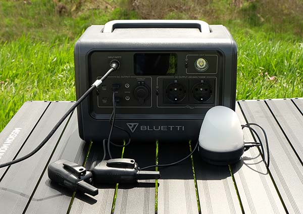 using Bluetti power station to charge emergency gear