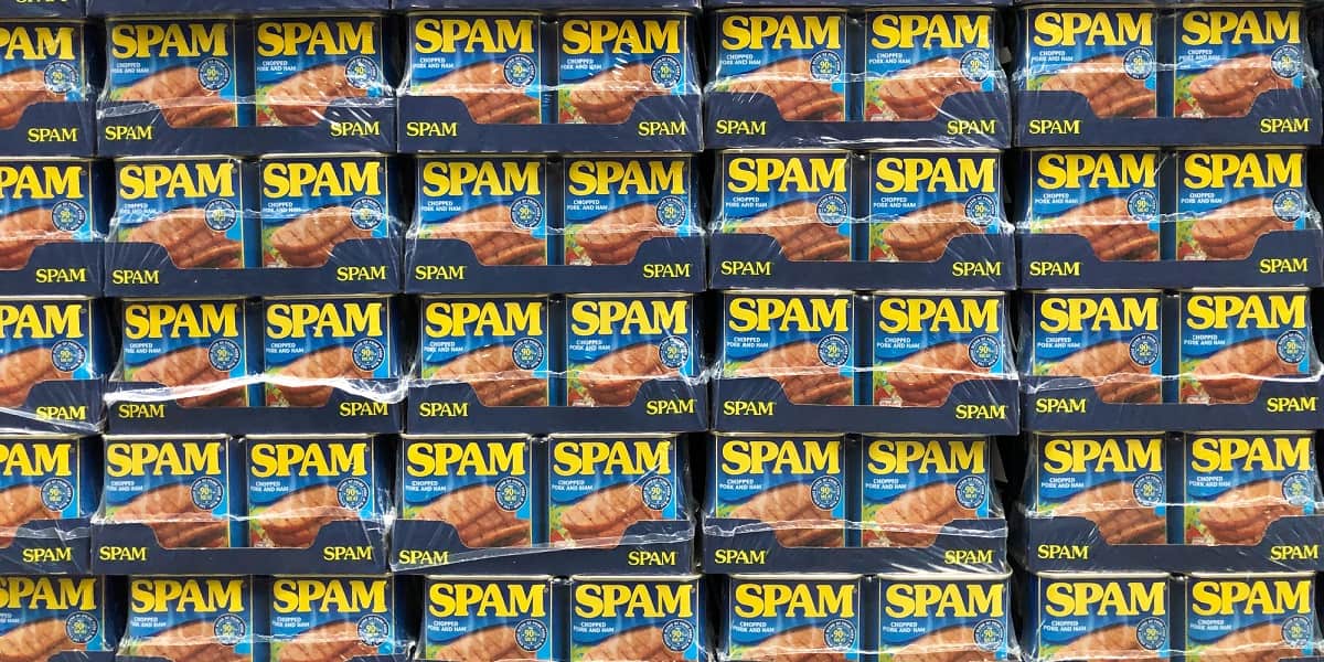 spam on supermarket shelf