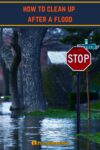flood waters, red stop sign