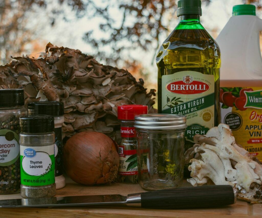 Mushroom Pickle Ingredients