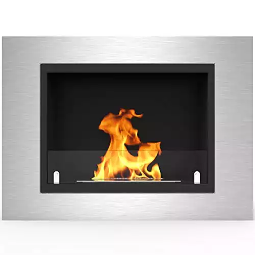 Regal Flame Venice 32 Inch Ventless Built in Recessed Bio Ethanol Wall Mounted Fireplace
